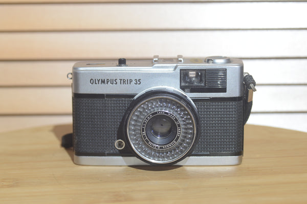 Olympus Trip 35 compact camera. A fantastic example of a beautiful 60's camera. - RewindCameras quality vintage cameras, fully tested and serviced