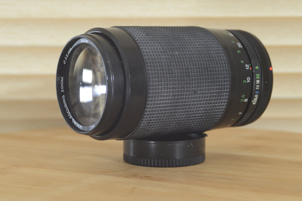 Vivitar 70-300mm f4.2-5.8 MC Macro Focusing Zoom FD lens. Good condition, cleaned and tested. Lovely addition to your Vintage Canon set up. - RewindCameras quality vintage cameras, fully test