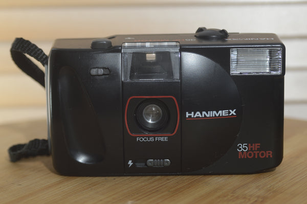 Vintage Hanimex 35 HF Motor 35mm Compact Camera. Comes with Case and Instructions - RewindCameras quality vintage cameras, fully tested and serviced