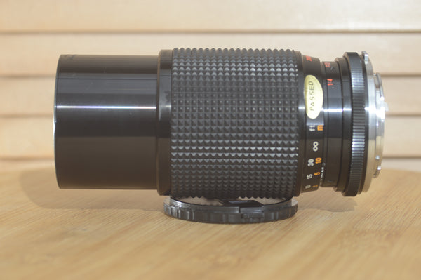 Mitakon OM Fit 80-200mm f4.5 MC Macro Zoom lens. Beautiful condition, an excellent addition to your kit. - RewindCameras quality vintage cameras, fully tested and serviced