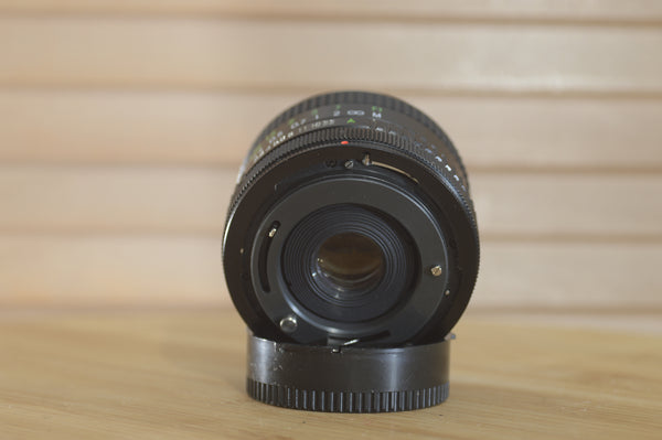 Miranda 24mm f2.8 fast prime FD fit lens in its original box. A rare find. Lovely sharp optics. A great Super wide lens. - RewindCameras quality vintage cameras, fully tested and serviced