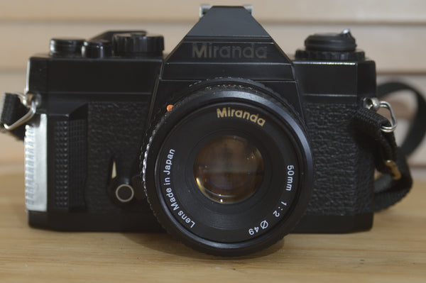 Miranda MS-1 35mm With 50mm f2 K Mount lens. These are stunning cameras a great start into 35mm film photography. easy to use - RewindCameras quality vintage cameras, fully tested and service