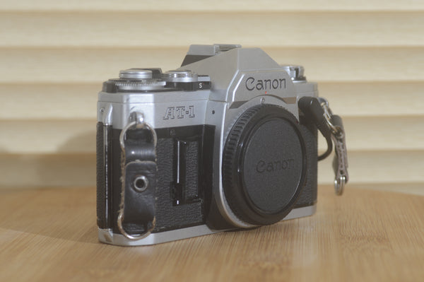 Canon AT1 with data back. Amazing looking vintage camera with this back on. Make a real impression on your peers and your negs! - RewindCameras quality vintage cameras, fully tested and servi