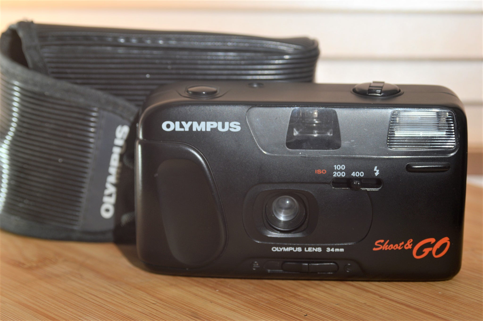 Olympus Shoot and Go with Case. Fantastic 35mm Compact Camera - RewindCameras quality vintage cameras, fully tested and serviced