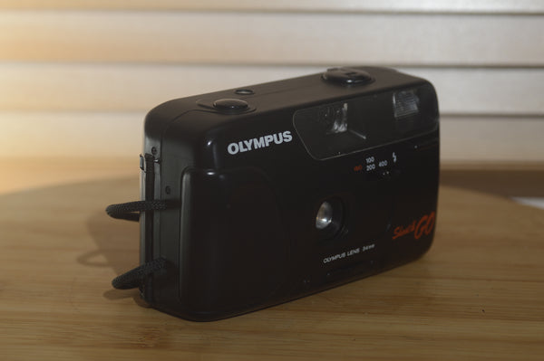 Olympus Shoot and Go with Case. Fantastic 35mm Compact Camera - RewindCameras quality vintage cameras, fully tested and serviced