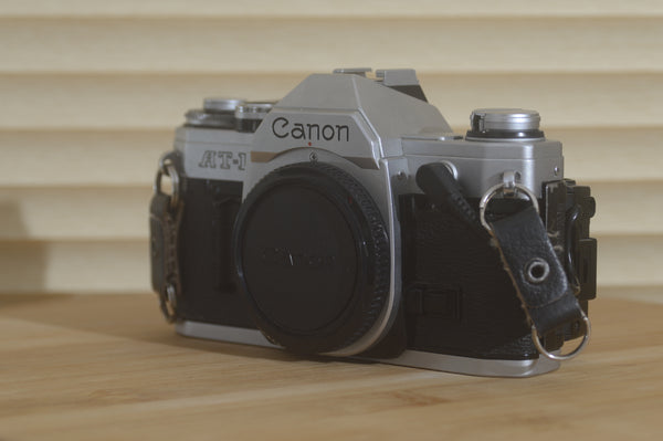 Canon AT1 with data back. Amazing looking vintage camera with this back on. Make a real impression on your peers and your negs! - RewindCameras quality vintage cameras, fully tested and servi
