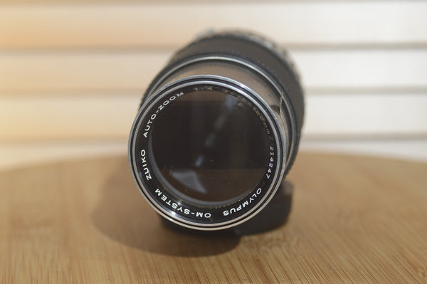 Superb Olympus 75-105mm f4 Zuiko Chrome Nosed Vintage Lens. A perfect telephoto lens to add to your vintage Olympus set up. - RewindCameras quality vintage cameras, fully tested and serviced
