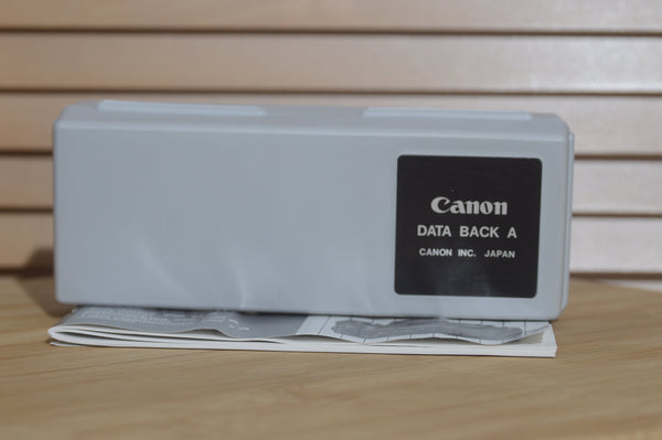 Boxed Canon Data Back very rare to find boxed date on your negs! - RewindCameras quality vintage cameras, fully tested and serviced