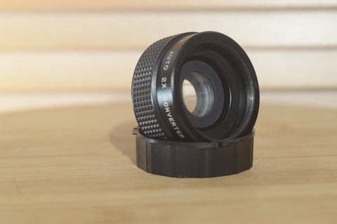 Hanimex M42 Mount Auto X2 converter. Perfect for doubling your focal length. - RewindCameras quality vintage cameras, fully tested and serviced