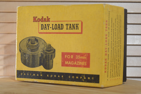 Boxed Kodak Day-Load Developing Tank. A true collectors item.Fantastic condition - RewindCameras quality vintage cameras, fully tested and serviced