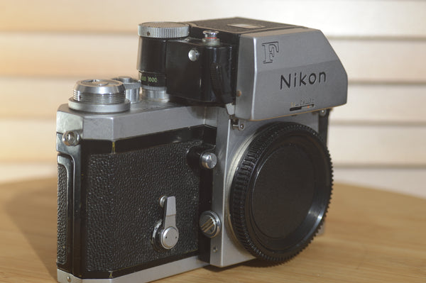 Nikon F 35mm SLR Camera with FTN Photomic Prism. A truly wonderful camera. - RewindCameras quality vintage cameras, fully tested and serviced