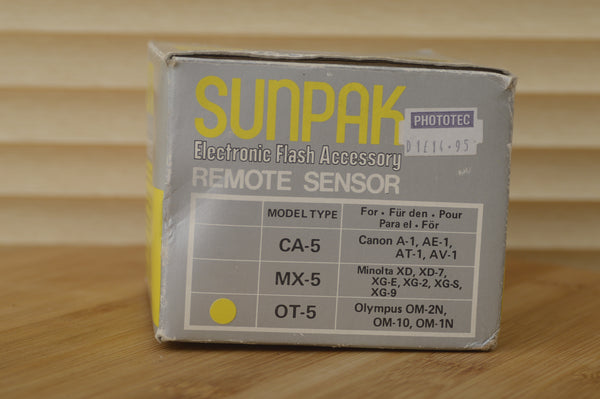 Sunpak Remote Sensor, Dedicated for Olympus in Original Box. Lovely condition and a must have in your vintage kit. - RewindCameras quality vintage cameras, fully tested and serviced