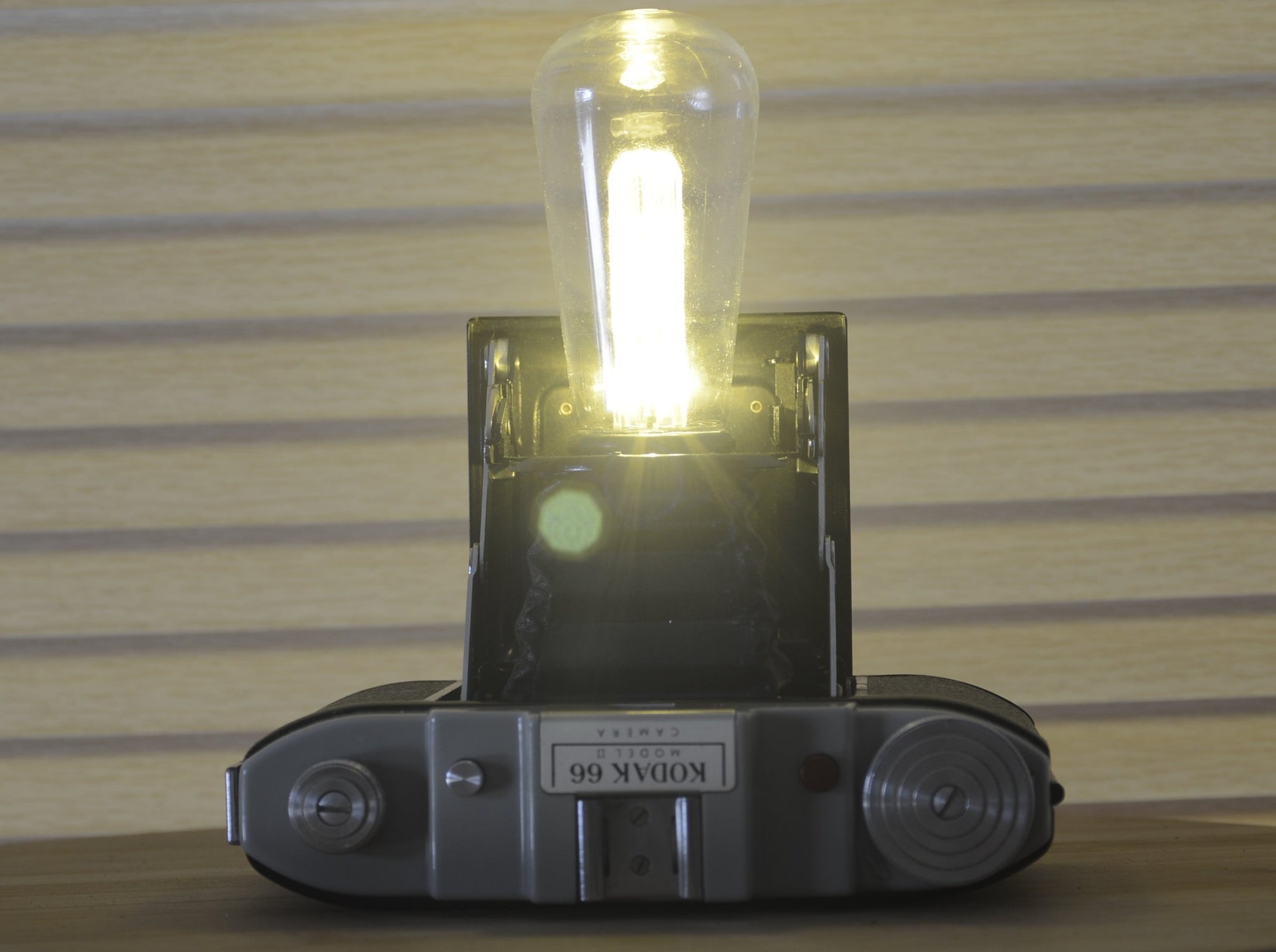Quirky Upcycled Vintage Camera Light. Super cute, collectable Light display piece. Be the envy of all your friends - RewindCameras quality vintage cameras, fully tested and serviced