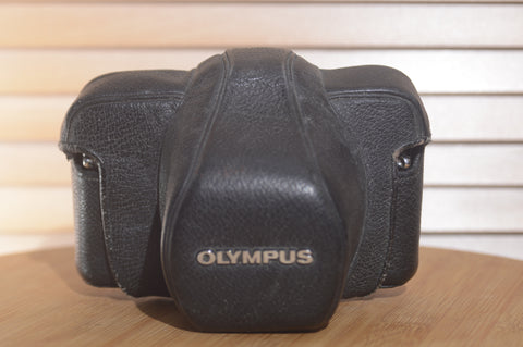 Beautiful Olympus Leather Camera Case. Fits OM10, OM20, OM30 and OM4. A lovely case for protection! - RewindCameras quality vintage cameras, fully tested and serviced
