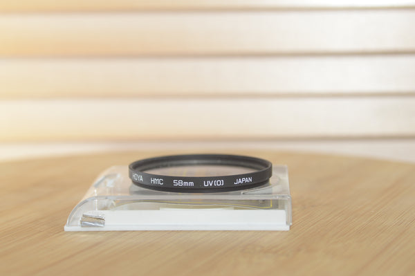 Hoya 58mm UV(0) filter in Original case. Perfect for reducing glare and protecting your lens. - RewindCameras quality vintage cameras, fully tested and serviced