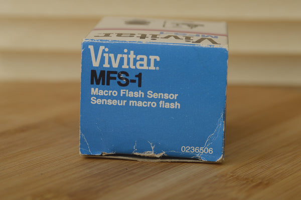 Vivitar MFS-1 Macro Flash Sensor with box. Perfect size for a pocket. An excellent addition to your vintage kit. - RewindCameras quality vintage cameras, fully tested and serviced