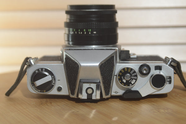 Chinon CX 35mm camera with Pentacon 30mm f3.5 lens And Instruction Manual. Great first camera. - RewindCameras quality vintage cameras, fully tested and serviced