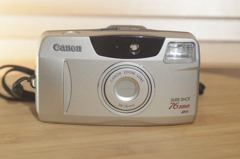 Canon Sure Shot 76 Zoom Compact Camera With Canon Case. Perfect compact camera - RewindCameras quality vintage cameras, fully tested and serviced