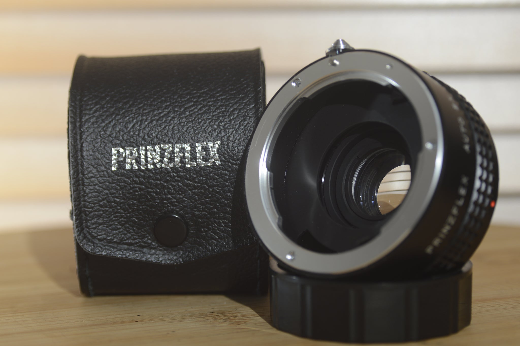 Prinzflex PK Auto 3X Tele converter with case in great condition. Triple your lens' focal length. - RewindCameras quality vintage cameras, fully tested and serviced