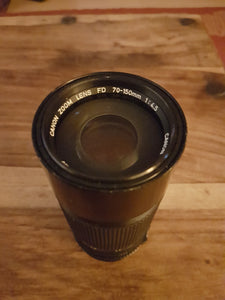 Canon FD 70-150mm f4.5.  Lovely condition vintage lens.great for wildlife photography. Beautiful addition to your vintage set up - RewindCameras quality vintage cameras, fully tested and serv