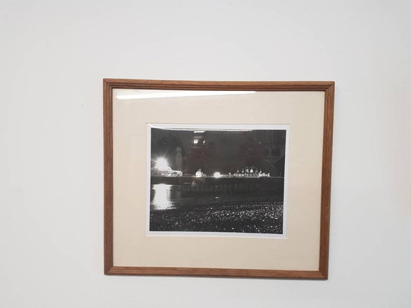 Beautiful, original hand printed photograph of Eastbourne beach at night. Star trails and the pier. Photographed with a vintage camera. - RewindCameras quality vintage cameras, fully tested a