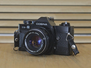 Lovely Cosina CS-2 35mm SLR Camera with Asahi 50mm f2 lens.Perfect for students or for those getting started in the wonderful world of film. - RewindCameras quality vintage cameras, fully tes