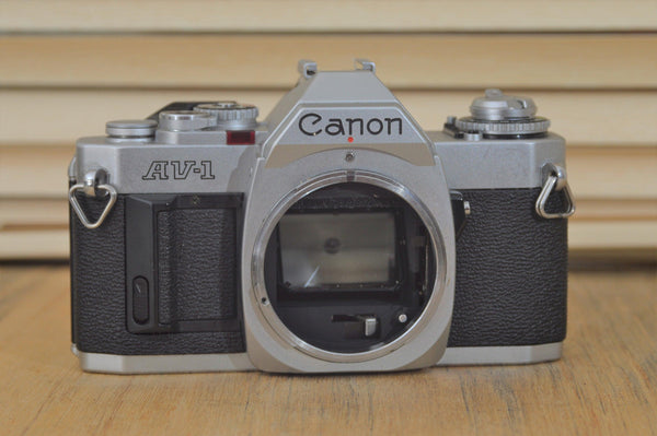 Beautiful Canon AV1 (body only). Lovely condition. These are perfect for beginners or those who want to explore vintage photography. - RewindCameras quality vintage cameras, fully tested and 