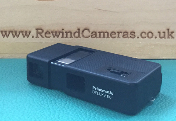 Super cute and rare Prinzmatic Deluxe 110 mini camera. A great addition to your family of cameras and collectibles. - RewindCameras quality vintage cameras, fully tested and serviced