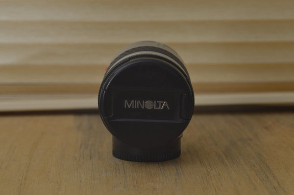 Lovely Minolta AF 28-80mm f3.5- 5.6 lens. Auto focus with macro. Perfect for Minolta 35mm or digital AF fit. - RewindCameras quality vintage cameras, fully tested and serviced