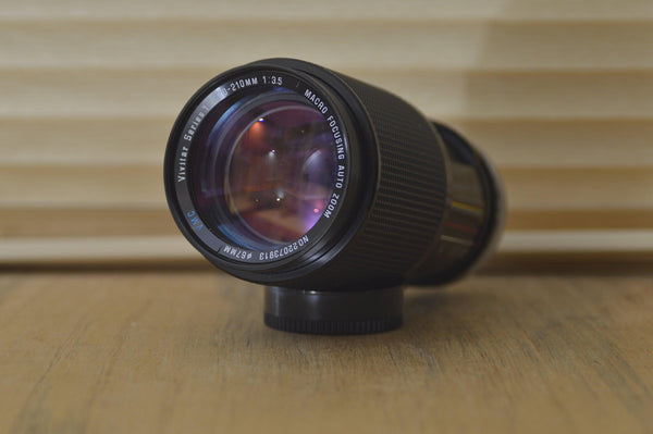 Gorgeous Vivitar VMC series 1 70-210mm f3.5 macro focusing auto zoom FD lens. A lovely sharp lens. Perfect for wildlife photography. - RewindCameras quality vintage cameras, fully tested and 