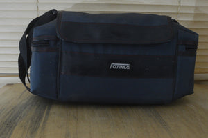 Vintage Fotima large blue padded camera bag. Perfect for photo shoots. Large space for all your needs - RewindCameras quality vintage cameras, fully tested and serviced