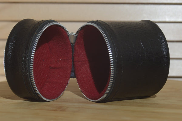 Fantastic Hard Leather Lens Case. Perfect for protecting your Vintage lenses. Pair it with a standard lens - RewindCameras quality vintage cameras, fully tested and serviced