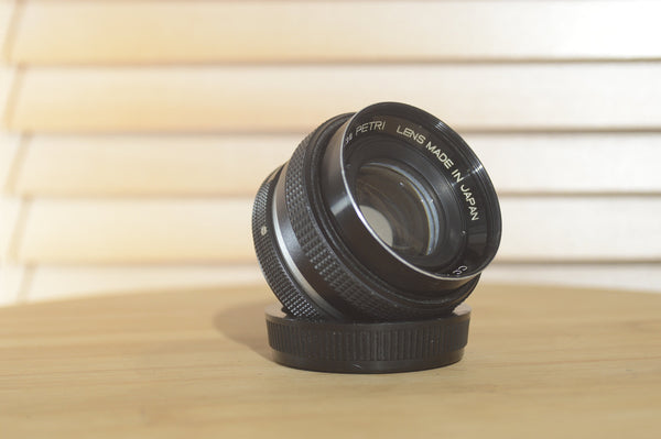 Petri 55mm f1.8 M42 lens.  Perfect for full frame conversation or vintage M42 SLR - RewindCameras quality vintage cameras, fully tested and serviced