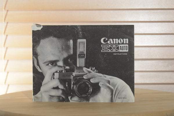 Selection of Vintage Canon EX Auto Instruction Manual. Ideal equipment for all levels of photographers - RewindCameras quality vintage cameras, fully tested and serviced