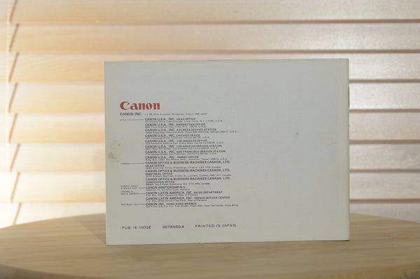 Selection of Vintage Canon FD Lenses Instruction Manuals. Ideal equipment for all levels of photographers - RewindCameras quality vintage cameras, fully tested and serviced