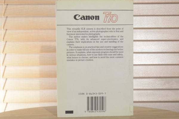 Canon T70 Instruction Guide Book. Ideal for all levels of photographers. - RewindCameras quality vintage cameras, fully tested and serviced