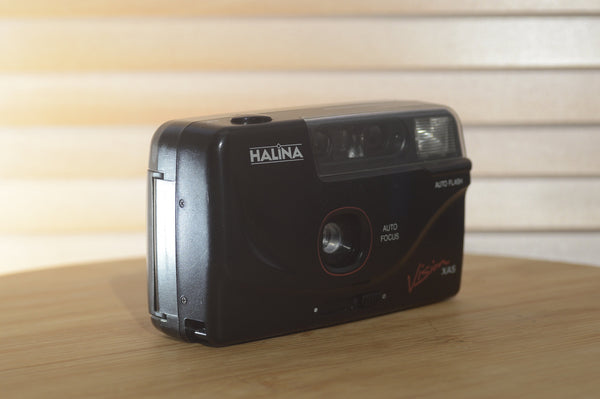 Halina Vision XAS Auto Focus 35mm point and shoot compact camera. - RewindCameras quality vintage cameras, fully tested and serviced