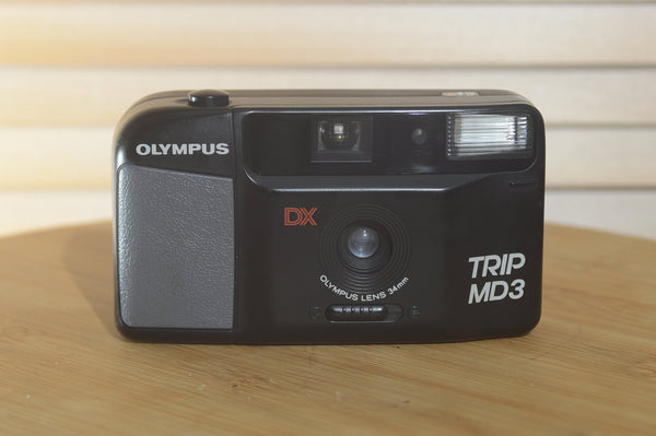 Olympus Trip MD3 DX Compact Camera and Case. Amazing lens quality from Olympus - RewindCameras quality vintage cameras, fully tested and serviced
